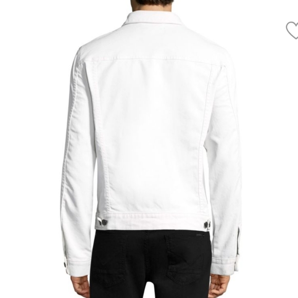 J Brand Noah Denim Jacket Mens M White Retro 90s Y2K Casual Comfy - Picture 6 of 10